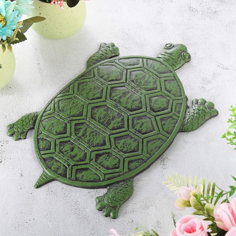 敷石 飛び石 庭園 洋風 庭 MDLUU Cast Iron Stepping Stone, Turtle Stepping Stone, Decorative Tortoise Flagstone for Lawn, Yard, Garden Walkway 【並行輸入品】
