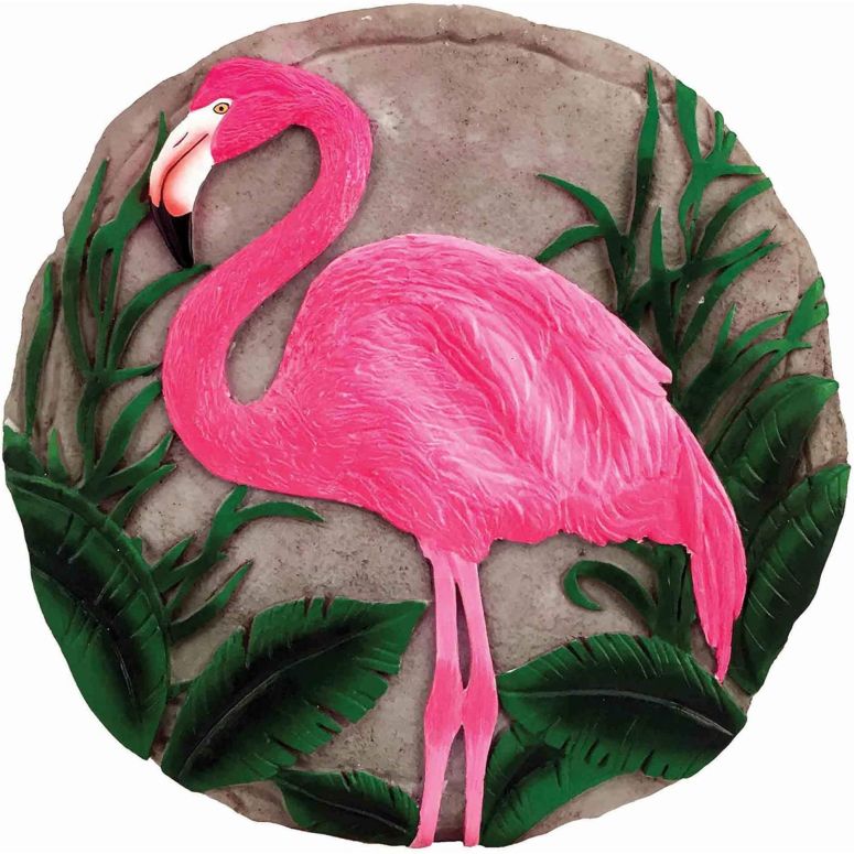 敷石 飛び石 庭園 洋風 庭 Spoontiques - Garden D?cor - Flamingo Stepping Stone - Decorative Stone for Garden 【並行輸入品】