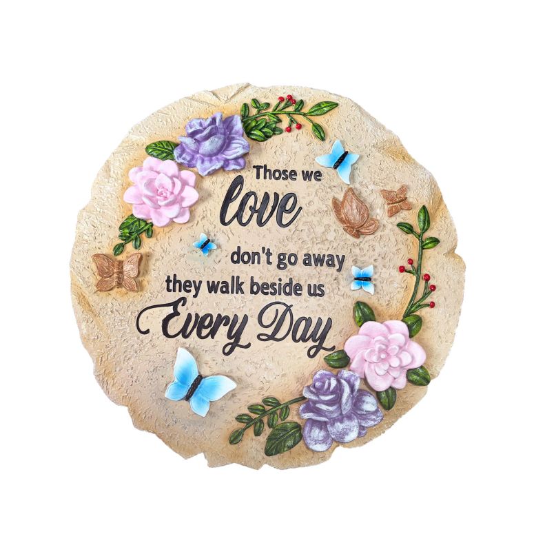 敷石 飛び石 庭園 洋風 庭 Nattol Memorial Garden Stone, Dual Use Stepping Stone & Wall Decor with Touching Message ? Those We Love Don't Go Away, Resin Plaque for Outdoor & Indoor Use 【並行輸入品】