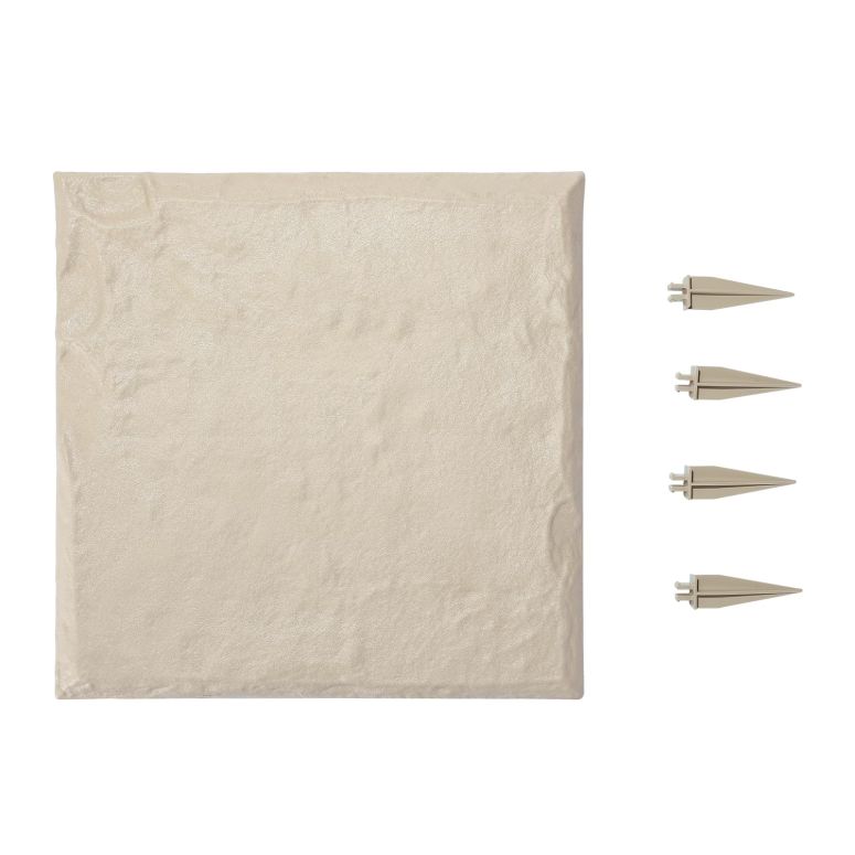 鋪石 踏み石 運動場 洋風 庭 VEVOR Garden Stepping Stones, 16Pcs 15.5 x 15.5 インチ, Decorative Stepping Stones with Stakes, Weather-Resistant Plastic Pathway Pavers, Smooth Surface, Outdoor Walkway for Lawn Patio Landscape, Beige 【並行輸入品】