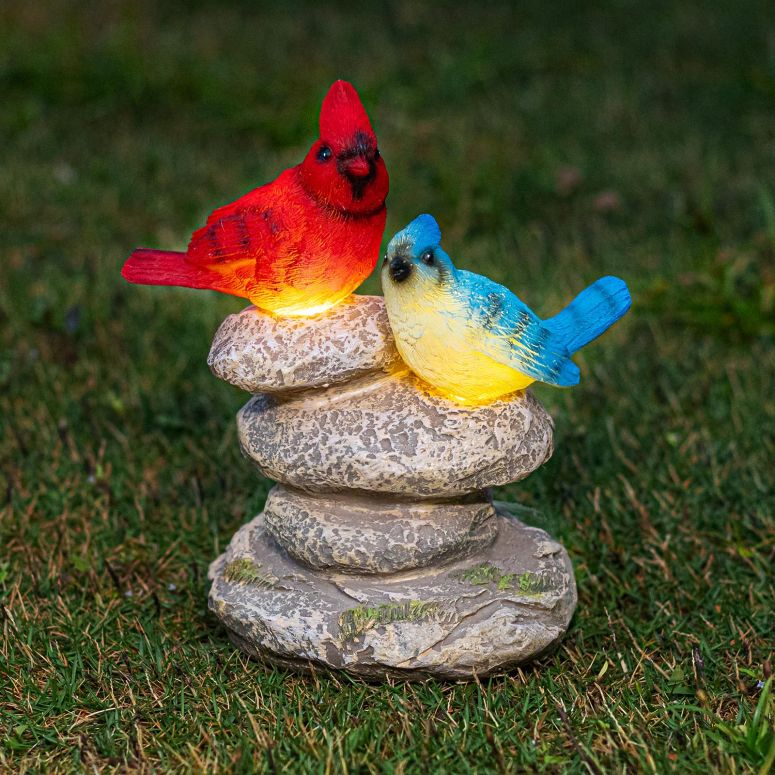 敷石 飛び石 庭園 洋風 庭 Ovewios Solar Garden Statues Outdoor Decor, Garden Sculptures Stones Statue Novelty Birds Figurine Decoration for Patio Yard Porch Art Home Decor 【並行輸入品】｜MJ-MARKET