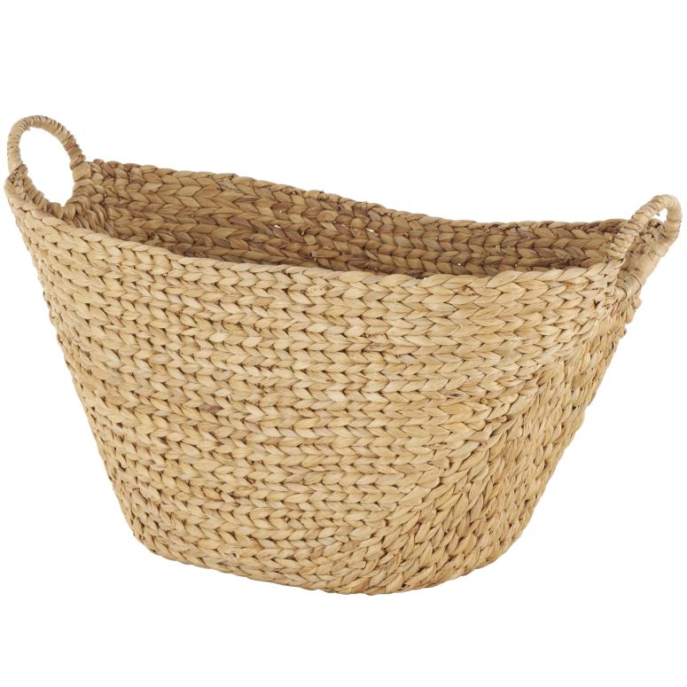 装飾 置物 雑貨 海外 Deco 79 Seagrass Handmade Decorative and Functional Storage Basket Woven Basket Organizer with Ring Handles, Basket for Storage 31\