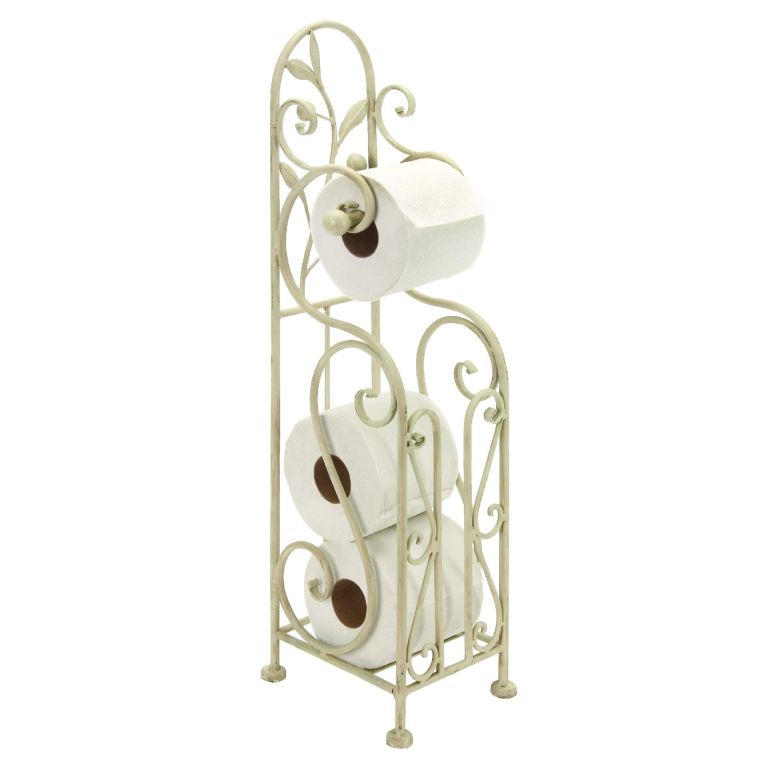 装飾 置物 雑貨 海外 Deco 79 Metal Scroll Toilet Paper Holder with Space to Hold 3 Rolls, 8\