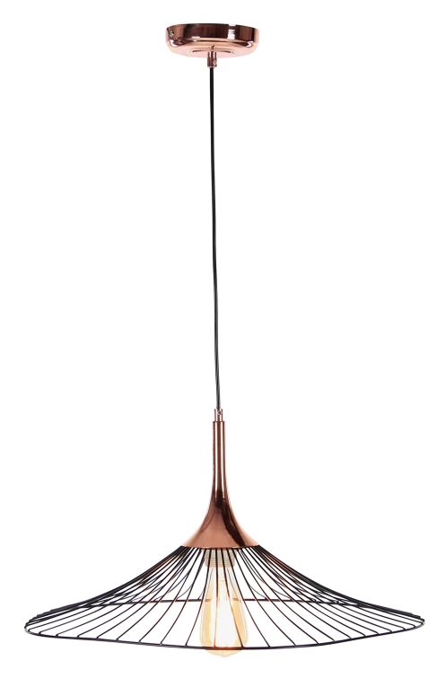 かざり付ける 飾りつけ 雑貨 外国で Deco 79 59289 Iron Pendant Lamp with Bulb, Bronze 【並行輸入品】