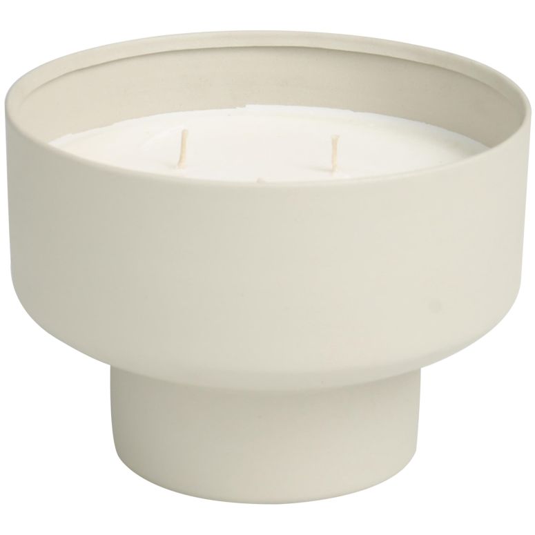 装飾 置物 雑貨 海外 Deco 79 Metal Decorative Candle White Sage Scented Matte 50 oz 3 Wick Aromatherapy Candle with White Wax, Wax Aromatherapy Candle 7\