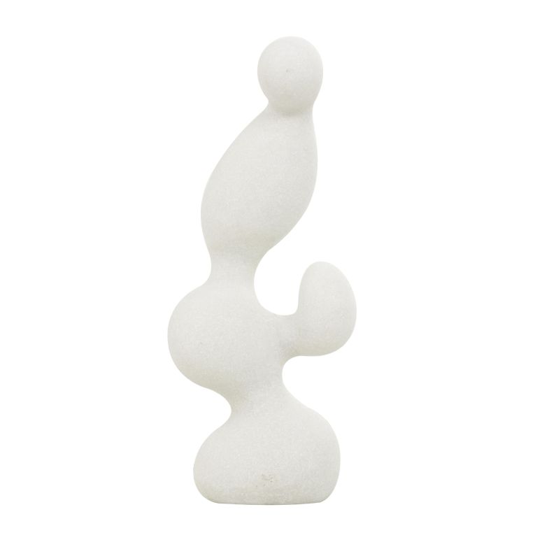 装飾 置物 雑貨 海外 Deco 79 Polystone Abstract Decorative Sculpture Curved Shaped Home Decor Statue with Speckled Texturing, Accent Figurine 7\