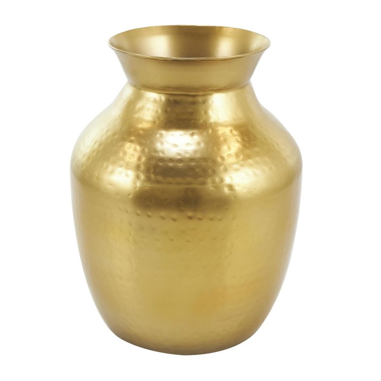 装飾 置物 雑貨 海外 Deco 79 Metal Decorative Vase Hammered Spotted Centerpiece Vase, Flower Vase for Home Decoration 9\