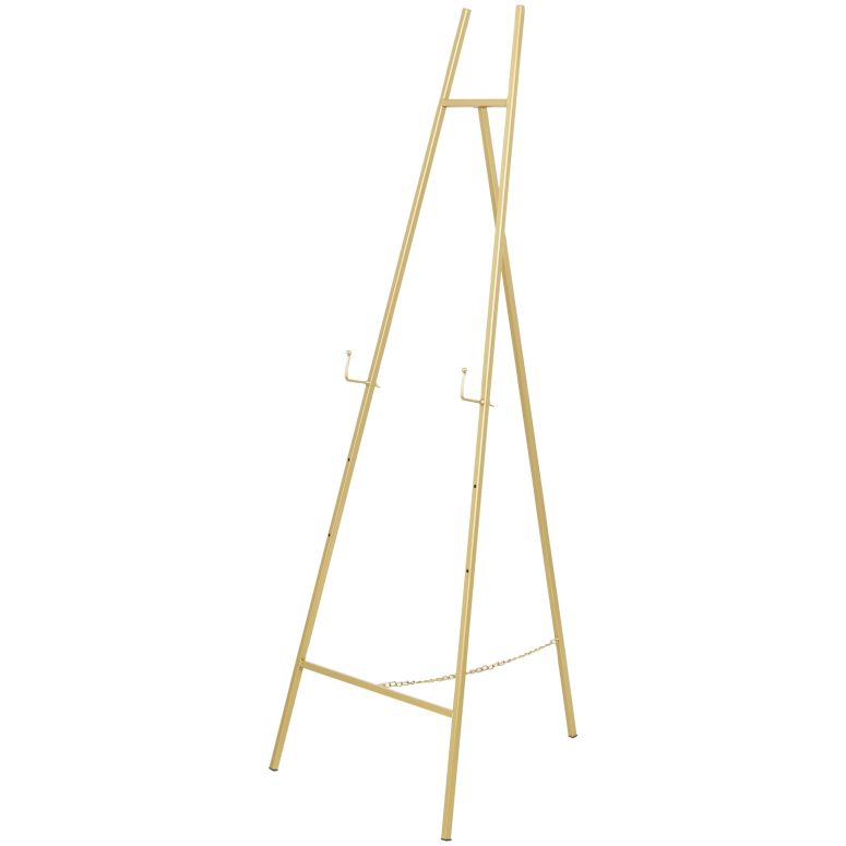 装飾 置物 雑貨 海外 Deco 79 Metal Geometric Display Easel Tall Adjustable 3 Tier Floor Standing Easel with Chain Support, Display Stand 20\