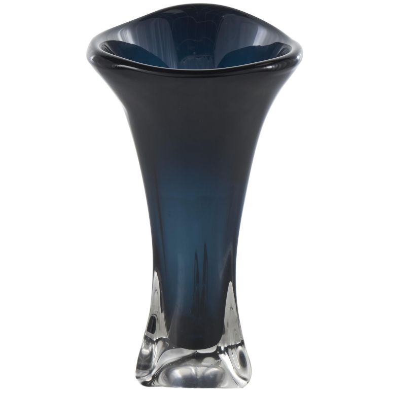 かざり付ける 飾り付け 雑貨 外国で Deco 79 Glass Abstract Decorative Vase Ombre Tulip Centerpiece Vase with Clear Base, Flower Vase for Home Decoration 10\