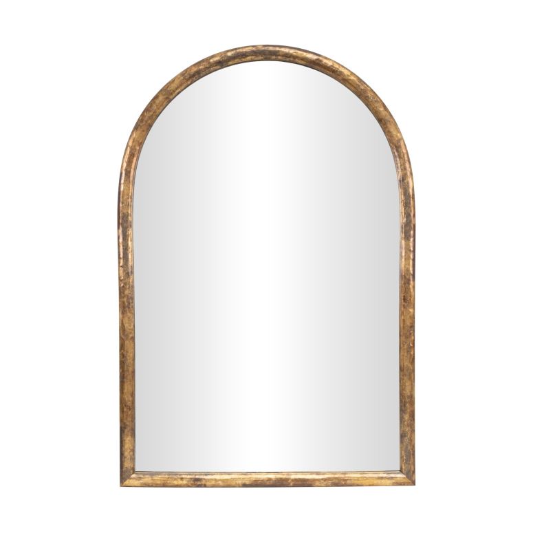 かざり付ける 飾りつけ 雑貨 外国で Deco 79 Resin Room Wall Mirror Entryway Mirror with Weathered Frame, Wall Mounted Mirror 24\" x 2\"" x 36\"", Gold 【並行輸入品】"