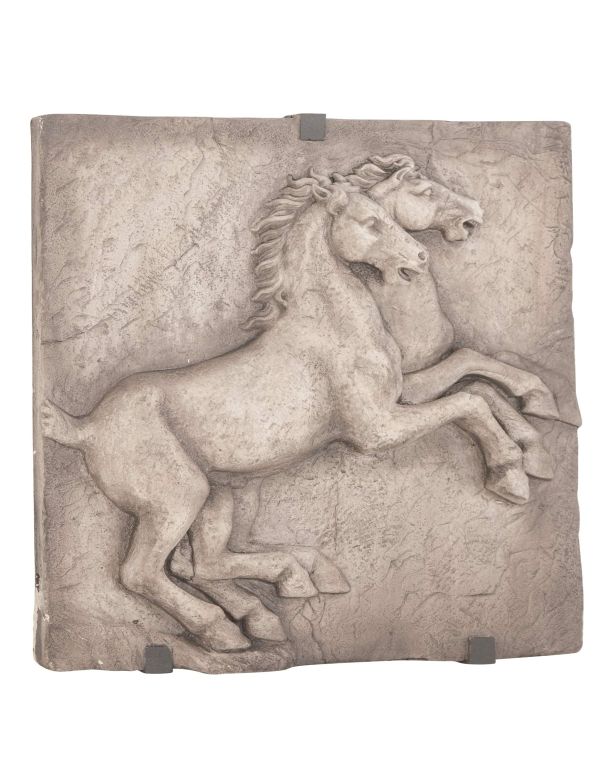 装飾 置物 雑貨 海外 Deco 79 Traditional Polystone Horses Wall Plaque, 4\