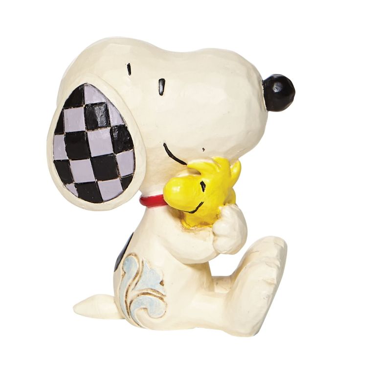 かざり付ける 飾りつけ 雑貨 外国で Enesco Peanuts by Jim Shore Snoopy Hugging Woodstock Miniature Figurine, 2.5 Inch, Multicolor 【並行輸入品】
