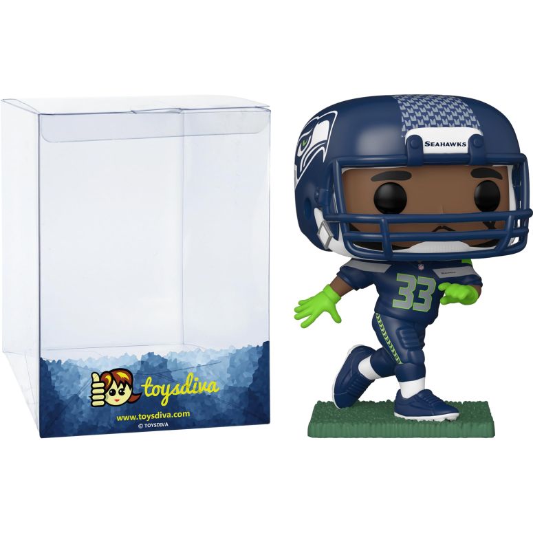かざり付ける 飾りつけ 雑貨 外国で Funko J?a?m?a?l A?d?a?m?s [S?e?a?h?a?w?k?s?]: P?o?p?! Football Vinyl Figurine Bundle with 1 Compatible Graphic Protector (163-57409 - B), Small 【並行輸入品】