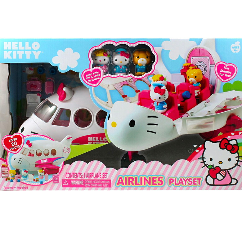 楽天市場 ジェイダ トイズ Jada Toys ハローキティ ジェット飛行機 プレイセット Hello Kitty Jet Plane Play Set 乗り物 飛行機 おもちゃ キティちゃん お友達 人形 フィギュア 多数のアクセサリ 送料無料 並行輸入品 Mj Market