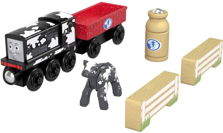 トーマス 木製軌跡 きかんしゃ ディーゼル 乳製品ドロップオフ Thomas \u0026 Friends Fisher-Price Wood, Diesel\u0027s Dairy Drop-Off 【並行輸入品】
