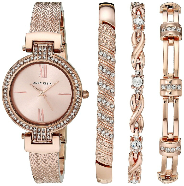 アンクライン Anne Klein 女性用 腕時計 レディース ウォッチ ローズゴールド AK/3584RGST 【並行輸入品】