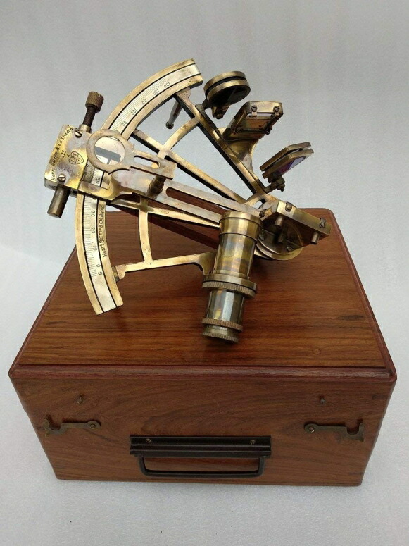 になります 六分儀 真鍮製 真ちゅう 天体観測器機 Sixtant Us Handicrafts 8 Inch Maritime Antiques Marine Captain Sextant