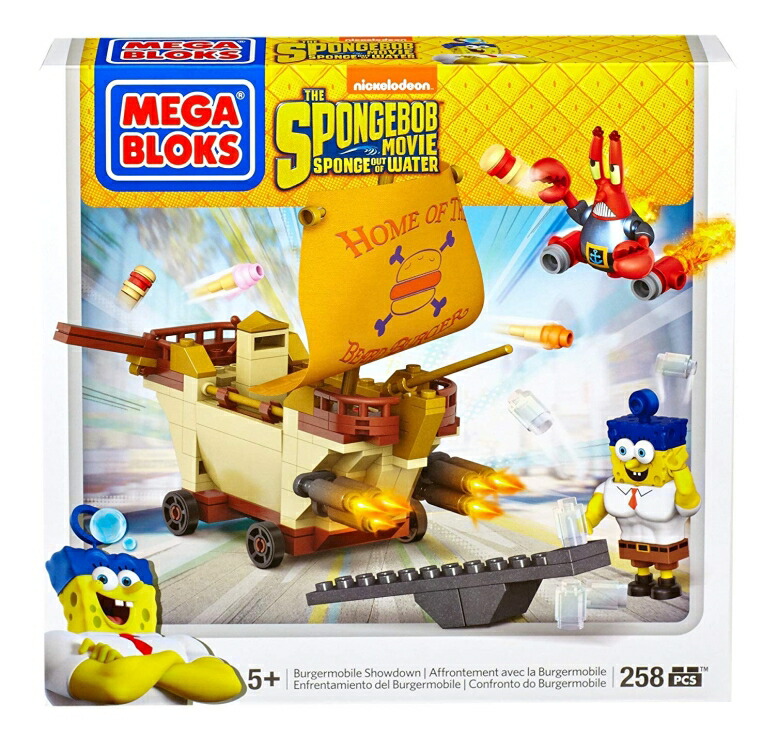 メガブロック スポンジボブ フィギュア Mega Bloks SpongeBob Burgermobile Showdown Building Set 【並行輸入品】|MJ-MARKET