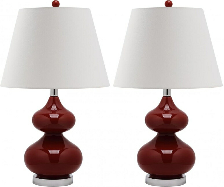 サファヴィヤ safavieh テーブルランプ サファビヤ サファヴィア Safavieh Eva Double Gourd Glass Lamp, Set of 2 【並行輸入品】｜MJ-MARKET