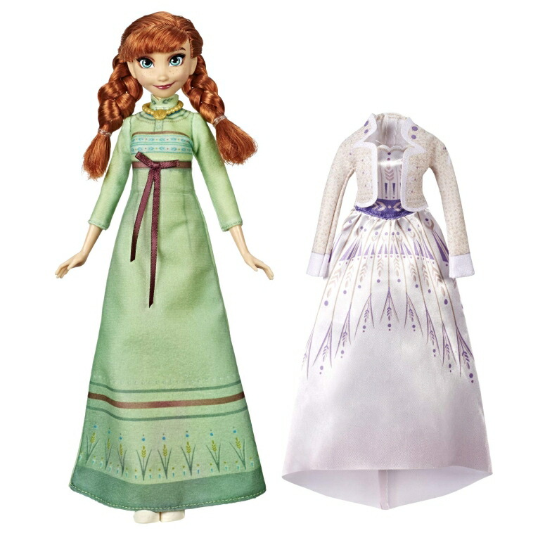 フローズン２ アナと雪の女王 アナ Disney Frozen Arendelle Fashions Anna Fashion Doll with 2 Outfits, Green Nightgown & White Dress Inspired by the Frozen 2 Movie - Toy For Kids 3 Years Old & Up 【並行輸入品】｜MJ-MARKET
