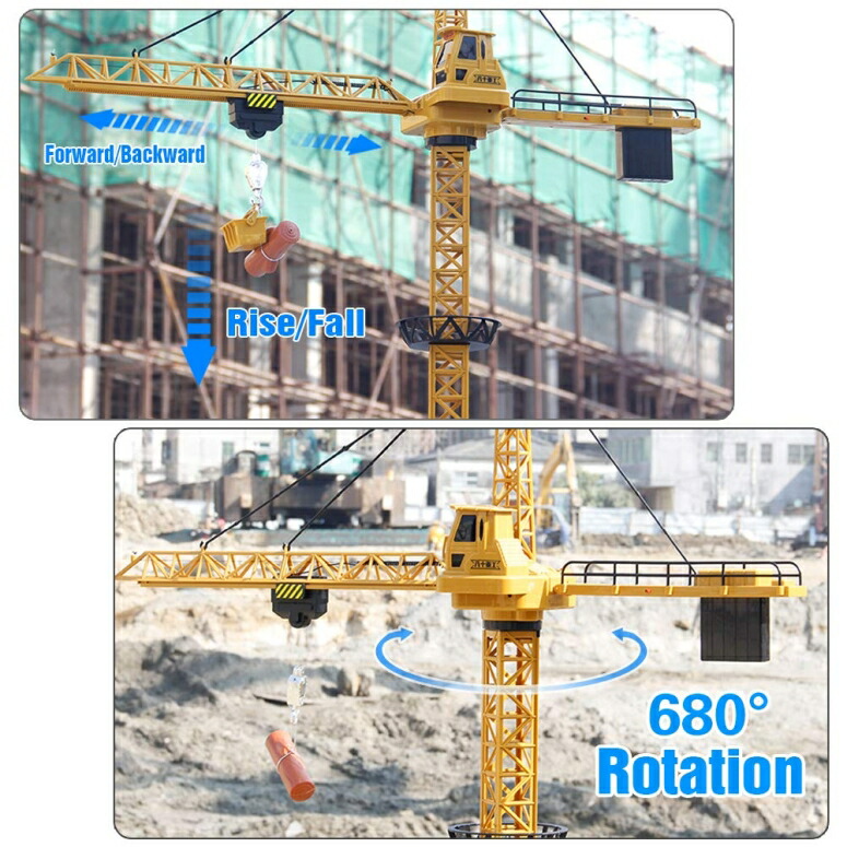 ラジコン工事現場タワークレーン建設現場おもちゃMiniTudou50.4inchTall2.4GHzRemoteControlTowerCrane,6ChannelRadioControlConstructionCraneToy680°RotationLiftModelwithTowerLightSoundforBoys送料無料【並行輸入品】