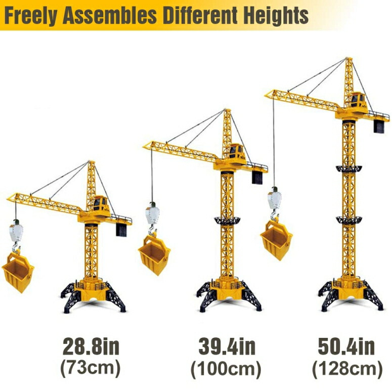 ラジコン工事現場タワークレーン建設現場おもちゃMiniTudou50.4inchTall2.4GHzRemoteControlTowerCrane,6ChannelRadioControlConstructionCraneToy680°RotationLiftModelwithTowerLightSoundforBoys送料無料【並行輸入品】