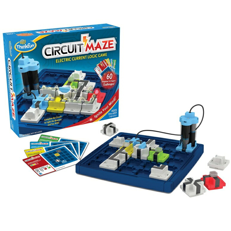知育手あそび 電気回路 電流理論の道筋手合わせ ThinkFun Circuit Maze Electric Current Logic Game and STEM Toy for Boys and Girls Age 8 and Up - Toy of the Year Finalist, Teaches Players about Circuitry through Fun Gameplay 【並行輸入品】 その他-知育玩具・学習玩具