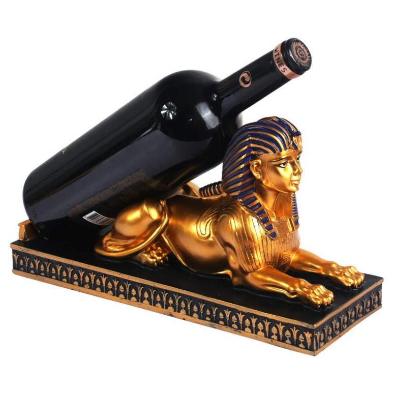 独特の素材 ワインホルダー スフィンクス エジプト 卓上ワインラック Fantasee Wine Rack Holder Ancient Egyptian Deity Sphinx Bottle Stand Premium Resin Material Novelty Gift For Kitchen Home Room Decoration Fucoa Cl