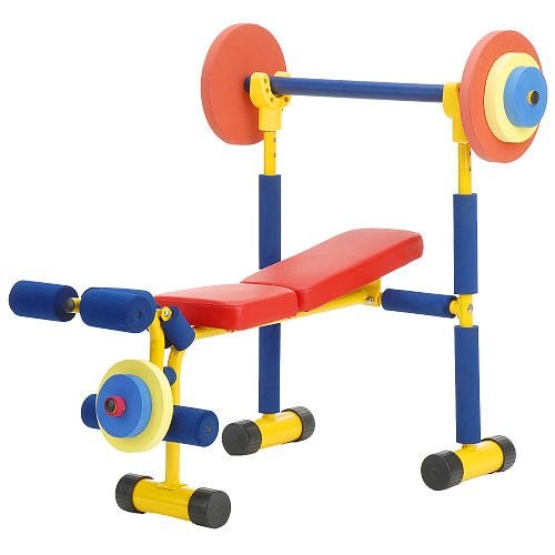 本日特価の知育玩具フィットネスエクササイズおもちゃ重量ベンチ子供用redmon Fun And Fitness Exercise Equipment For Kids Weight Bench Set 並行輸入品 新品お買得 の
