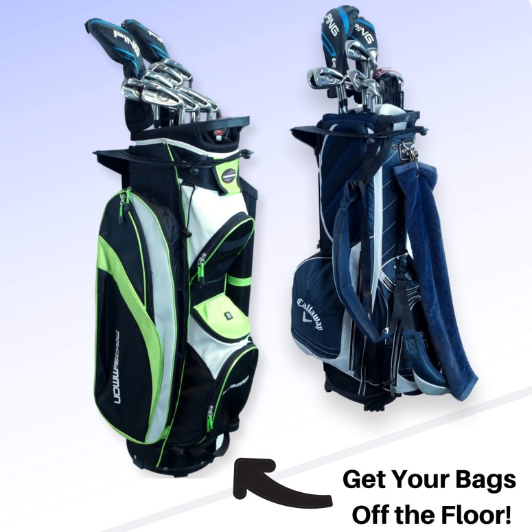 【楽天市場】ゴルフバッグ収納ラック クラブ用ウォールマウントガレージオーガナイザー 2本セット Koova Golf Bag Storage