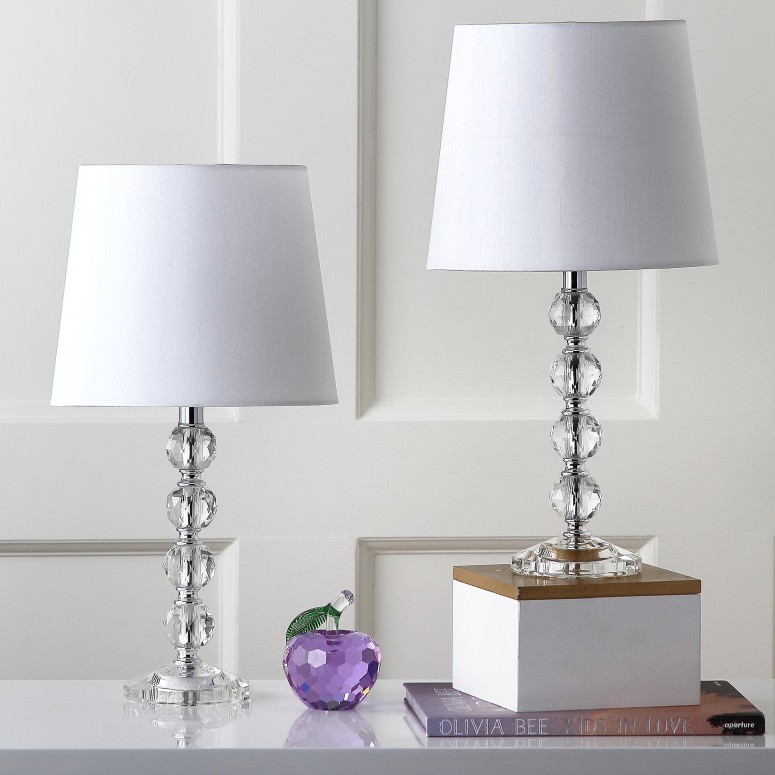 サファヴィヤ safavieh 速見表照明ランプ サファビヤ サファヴィア Safavieh Lighting Collection Nola Stacked Crystal Ball 16-Inch Table Lamp (Set of 2) 【並行輸入品】