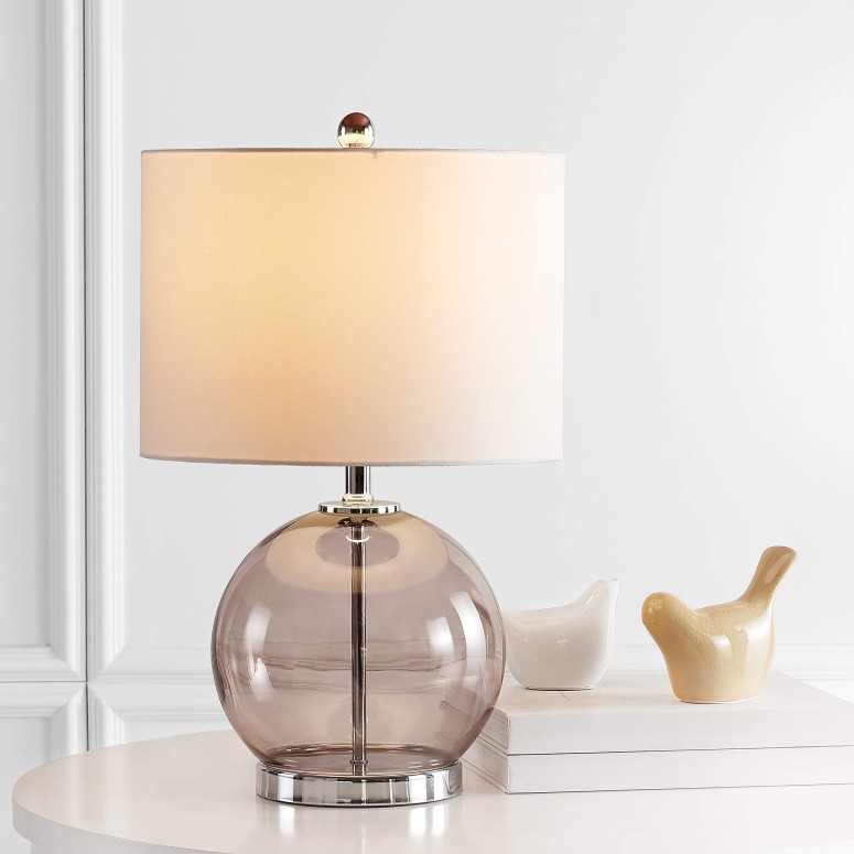 サファヴィヤ safavieh テーブルランプ サファビヤ サファヴィア Safavieh TBL4219B-SET2 Lighting Lonni Smoked Grey Glass 22.5-inch (Set of 2) -LED Bulbs Included Table Lamp 【並行輸入品】