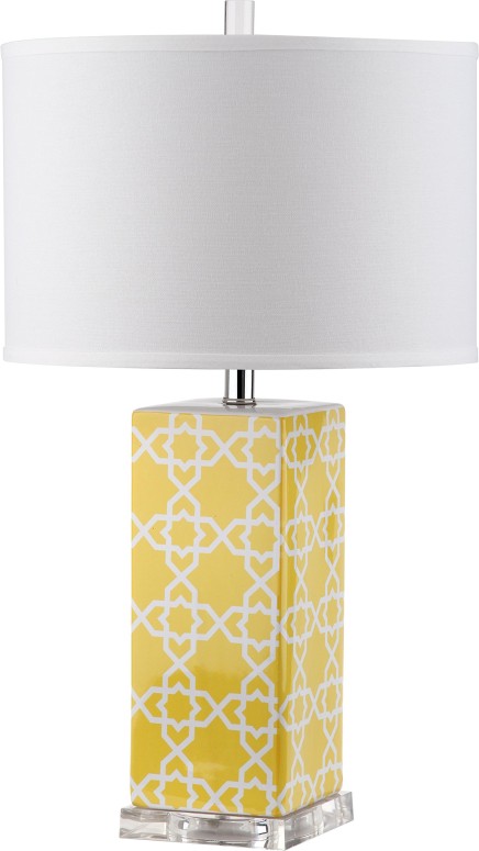 サファヴィヤ safavieh テーブルランプ サファビヤ サファヴィア Safavieh Lighting Collection Quatrefoil Yellow 27-inch Table Lamp 【並行輸入品】｜MJ-MARKET