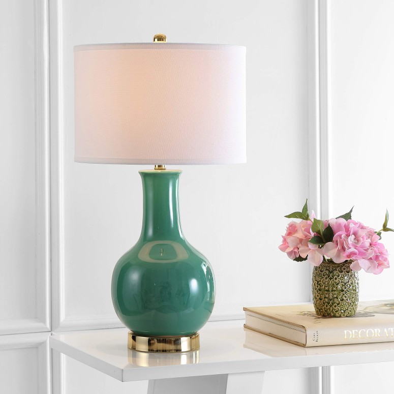 サファヴィヤ safavieh テーブルランプ サファビヤ サファヴィア Safavieh Lighting Collection Paris Emerald Ceramic Table Lamp, 27.5\" 【並行輸入品】