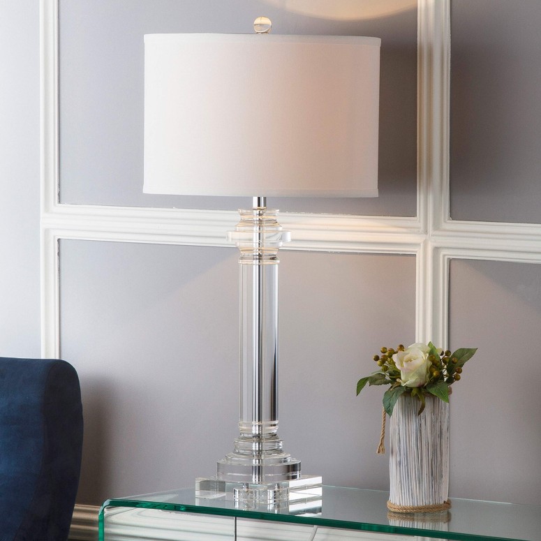 サファヴィヤ safavieh テーブルランプ サファビヤ サファヴィア Safavieh Lighting Collection Nina Crystal Column 30-inch Table Lamp 【並行輸入品】｜MJ-MARKET
