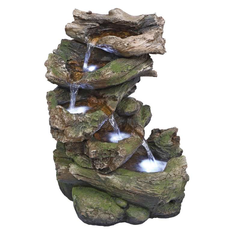ガーデン 噴水 インテリア噴水 置き型 噴水 滝のオブジェ ウォーターフォールファウンテン Water Fountain with LED Light - Mesquite Falls Garden Decor Fountain - Outdoor Water Feature 【並行輸入品】｜MJ-MARKET
