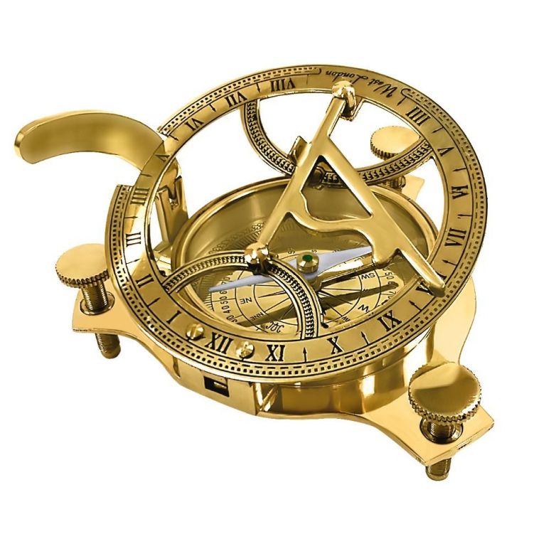 金管楽器製 日晷儀 羅針儀 真ちゅう サンダイアル THORINSTRUMENTS (with device) 5\" Real Simple A Handtooled Handcrafted Brass Sundial Compass 【並行輸入品】"