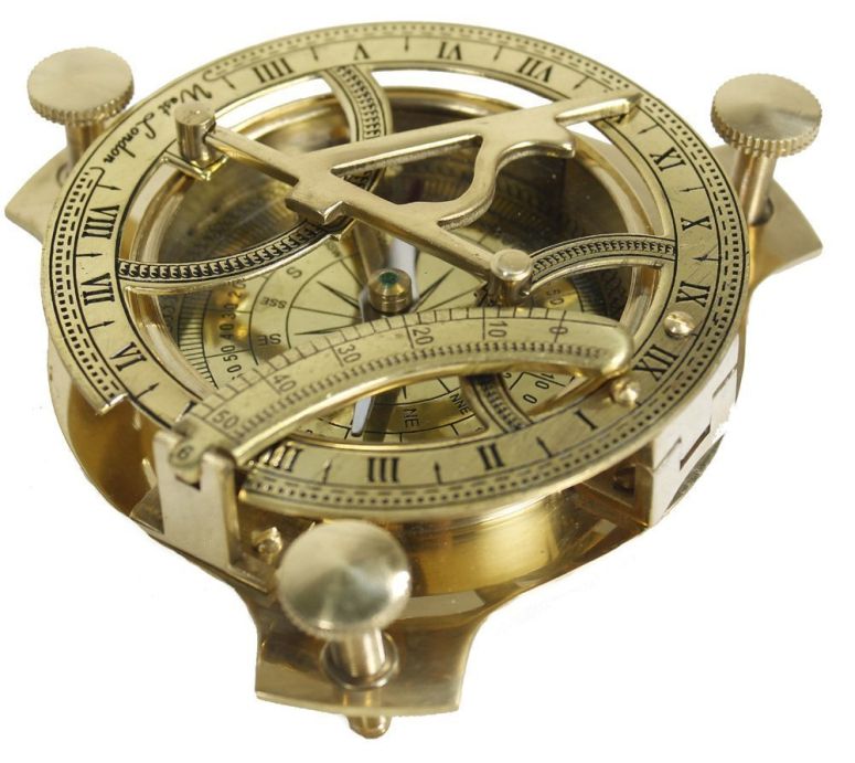 金管楽器製 日晷儀 羅針儀 真ちゅう サンダイアル Zap Impex Sundial Compass-Brass Metal Compass Sundial (Size- 4 Inch) 【並行輸入品】