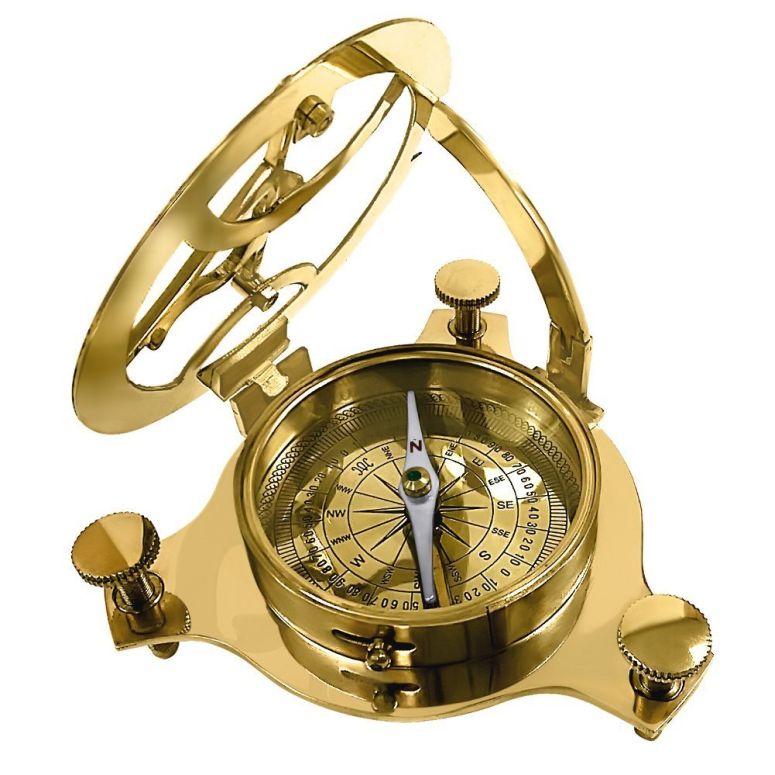 金管楽器製 日晷儀 羅針儀 真ちゅう サンダイアル Redskytrader Real Simple A Handtooled Handcrafted Brass Sundial Compass A 【並行輸入品】