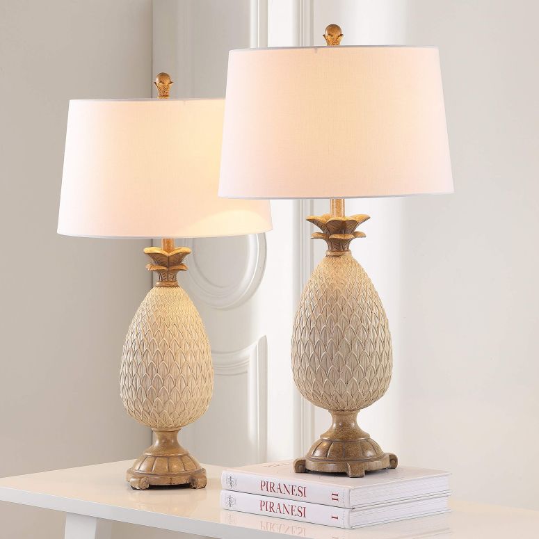 サファヴィヤ safavieh 時刻表照明ランプ サファビヤ サファヴィア Safavieh TBL4120A-SET2 Home Collection Briar Antique Cream and Brown Table Lamp 【並行輸入品】