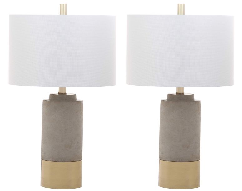 サファヴィヤ safavieh 時刻表照明ランプ サファビヤ サファヴィア Safavieh LIT4451A-SET2 Lighting Collection Brown Grey Table Lamp 【並行輸入品】