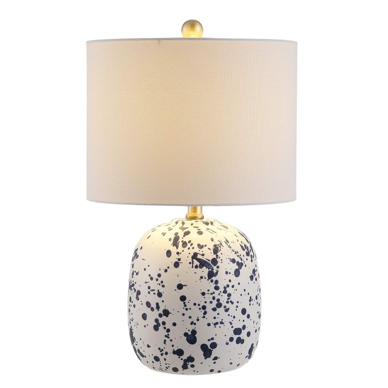 サファヴィヤ safavieh テーブルランプ サファビヤ サファヴィア Safavieh Lighting Collection Wallace Modern 19-inch Ivory/Blue Ceramic Table Lamp (LED Bulb Included) TBL4273A 【並行輸入品】