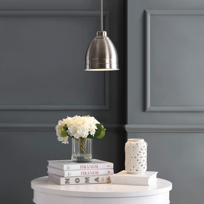 サファヴィヤ safavieh ペンダントランプ ライト 天井照明 サファビヤ サファヴィア Safavieh PND4043A Lighting Riley Adjustable Nickel (LED Bulb Included) Pendant 【並行輸入品】｜MJ-MARKET