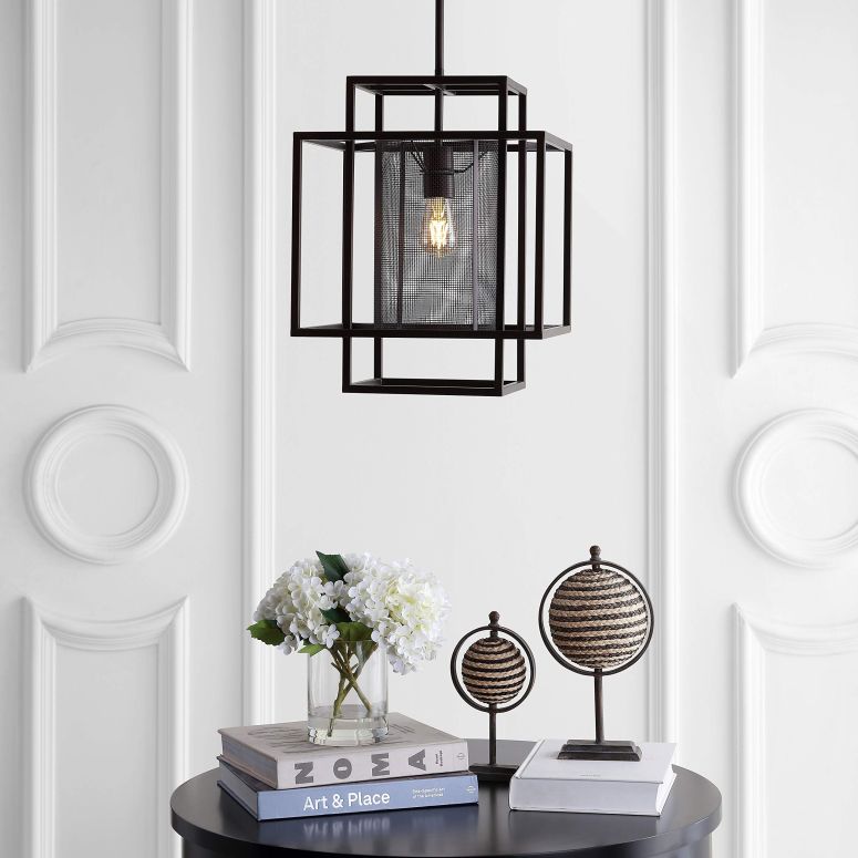 サファヴィヤ safavieh ペンダントランプ ライト 天井照明 サファビヤ サファヴィア Safavieh PND4065A Lighting Case Adjustable Dark Grey (LED Bulb Included) Pendant 【並行輸入品】