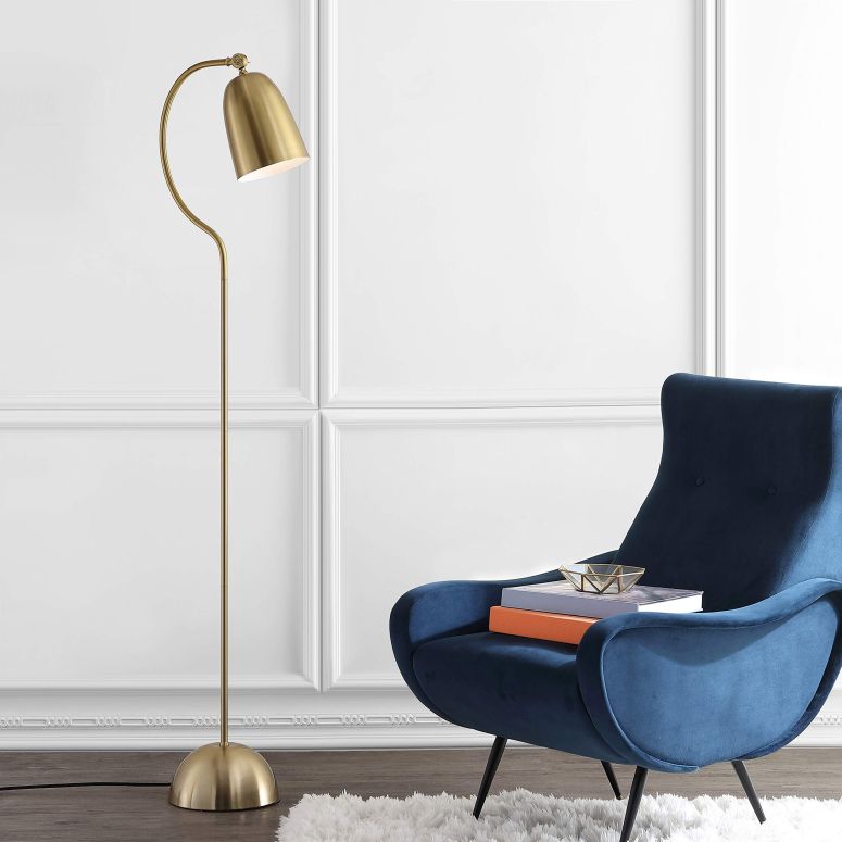 サファヴィヤ safavieh フロアランプ スタンドライト サファビヤ サファヴィア Safavieh FLL4059A Lighting Zeid Brass Gold 66.5-inch (LED Bulb Included) Floor Lamp 【並行輸入品】