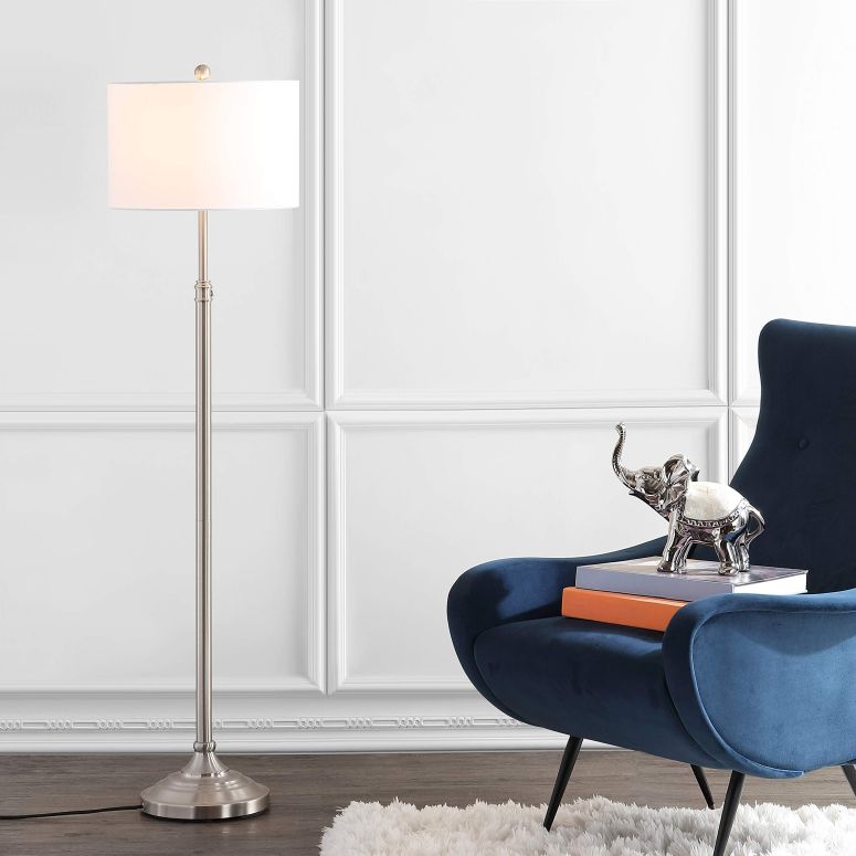サファヴィヤ safavieh フロアランプ スタンドライト サファビヤ サファヴィア Safavieh FLL4052A Lighting Leeland Adjustable Brush Nickel (LED Bulb Included) Floor Lamp 【並行輸入品】