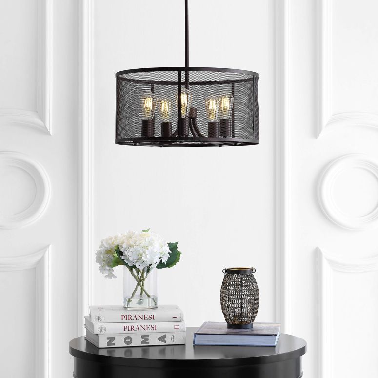 サファヴィヤ safavieh ペンダントランプ ライト 天井照明 サファビヤ サファヴィア Safavieh PND4049A Kane Adjustable Dark Grey 5-Light (LED Bulbs Included) Pendant 【並行輸入品】