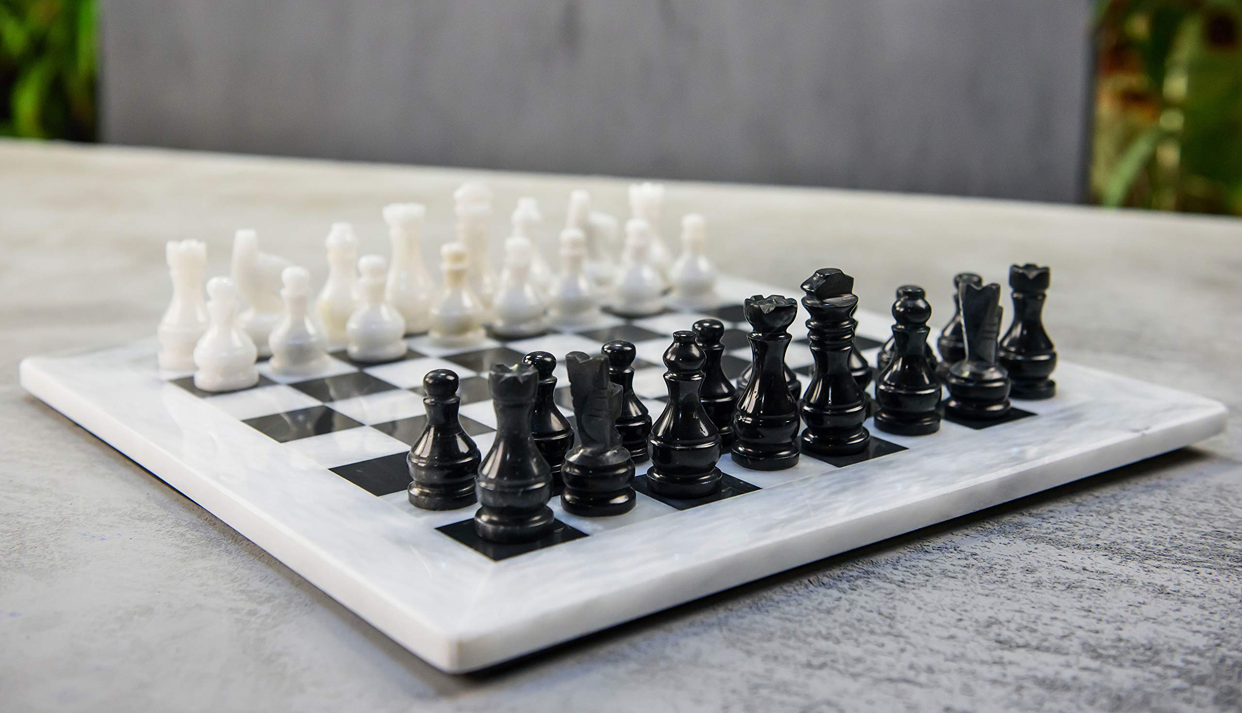 チェスセット RADICALn 15 Inches Large Handmade White and Black Weighted Marble Full Chess Game Set Staunton and Ambassador Style Marble Tournament Chess Sets for Adults - Non Wooden - Non Magnetic - No Digital Dgt 【並行輸入品】｜MJ-MARKET