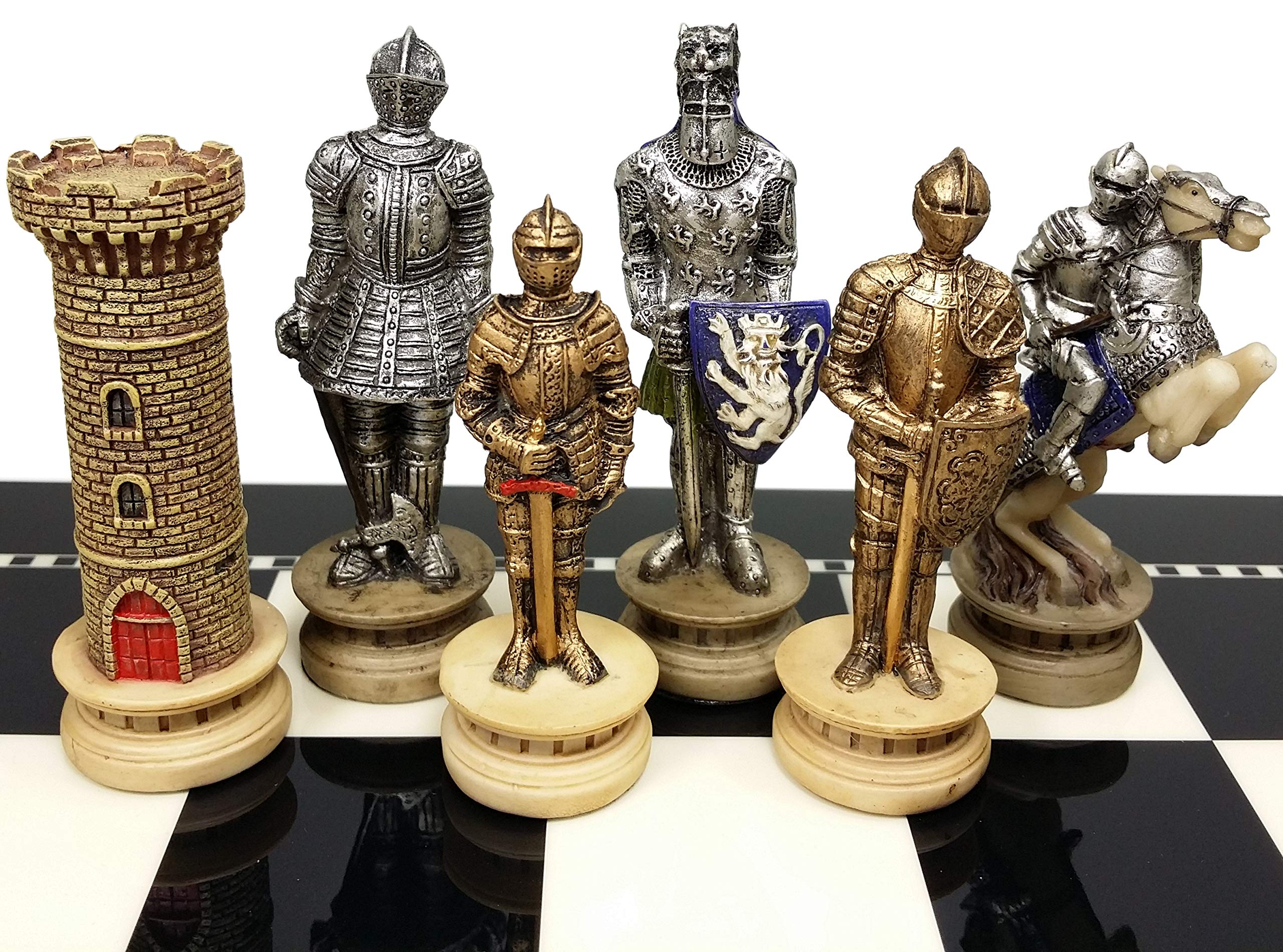 チェスセット HPL Medieval Times Crusades Gold and Silver Armored Warrior Knight Chess Men Set - NO Board 【並行輸入品】｜MJ-MARKET