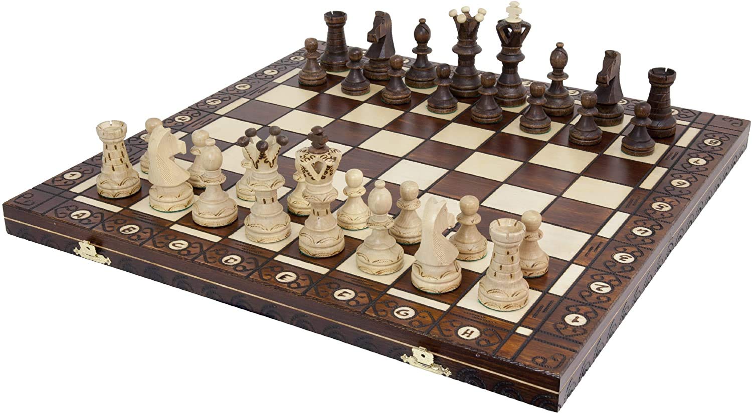 Handmade チェス European Chess Chess 並行輸入品 おもちゃ ファミリートイ ゲーム With チェスセット Wooden Set 21 Board Inch ギフトセット And Hand Carved Chess Pieces 送料無料 並行輸入品 Mj Market